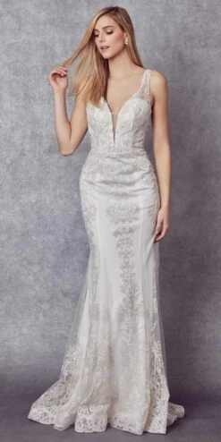 Juliet 277W Fancy Glitter Design Tulle Mermaid Wedding Dress(Juliet 277w Fancy Glitter Design Tulle Mermaid Wedding Dress) -Discount Dress Shops 277 OffWhite Front e335a622 2c31 4152 8a5f 7a065c94b214