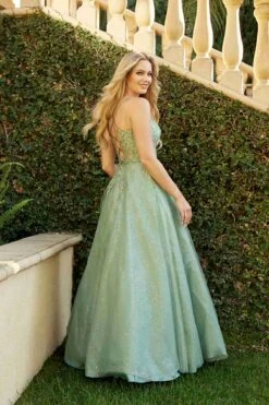 Juliet 295 Floor Length Leaf Lace Gown Corset Bodice Prom Gown(Juliet 295 Floor Length Leaf Lace Gown Corset Bodice Prom Gown) 21 Juliet 295 Floor Length Leaf Lace Gown Corset Bodice Prom Gown(Juliet 295 Floor Length Leaf Lace Gown Corset Bodice Prom Gown) -Discount Dress Shops 295 2