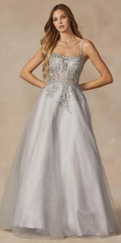 Juliet 295 Floor Length Leaf Lace Gown Corset Bodice Prom Gown(Juliet 295 Floor Length Leaf Lace Gown Corset Bodice Prom Gown)