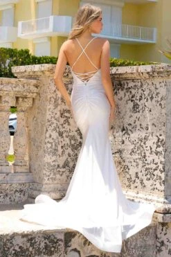 Amelia Couture 3012 Floor Length Fitted Sleeveless Corset Open Back Gown(Amelia Couture 3012 Floor Length Fitted Sleeveless Corset Open Back Gown) 21 Amelia Couture 3012 Floor Length Fitted Sleeveless Corset Open Back Gown(Amelia Couture 3012 Floor Length Fitted Sleeveless Corset Open Back Gown) -Discount Dress Shops 3012WHITE 2