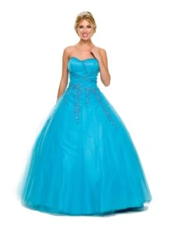 CLEARANCE - Juliet 301 Poofy Quinceanera Tulle Dress A-Line Strapless Beading(Poofy Fuchsia Quinceanera Tulle Dress A Line Strapless Beading)