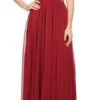 J&J Fashion 3026 Beaded Long Prom Dress Sleeveless(Wine Beaded Long Prom Dress Sleeveless)