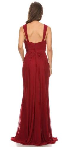Eureka 3440 Ruched Sweetheart Neckline Long Dress(Ruched Sweetheart Neckline Floor Length Bridesmaids Dress Silver) -Discount Dress Shops 3440 eureka burgundy dress back 403525fc 34c8 4ee9 850b f0c697b85112