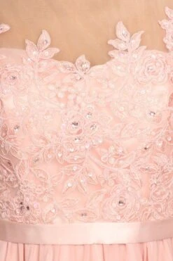 Eureka 3633 Appliqued Bodice A-Line Dress Knee-Length(Appliqued Bodice Wedding Guest A Line Dress Knee Length Mocha) -Discount Dress Shops 3633 eureka dusty pink zoom 35948750 dc4b 49cb 86fa 3f553a3a7913