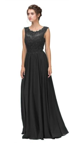 Eureka 3711 Floor Length Formal Dress Lace Illusion Bodice(Mocha Floor Length Formal Dress Lace Illusion Bodice) -Discount Dress Shops 3711 eureka fashion black