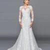 Deklaire Bridal 435 Long Length Sleeve A-Line Wedding Gown Beaded Lace(Deklaire Bridal 435 Long Length Sleeve A Line Wedding Gown Beaded Lace)
