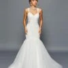 DeKlaire Bridal 461 V-Neckline Mermaid Court Train Wedding Dress(Deklaire Bridal 461 V Neckline Mermaid Court Train Wedding Dress)