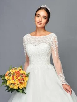 DeKlaire Bridal 464 Floor Length A-Line Ball Wedding Gown(Deklaire Bridal 464 Floor Length A Line Ball Wedding Gown) -Discount Dress Shops 464 3