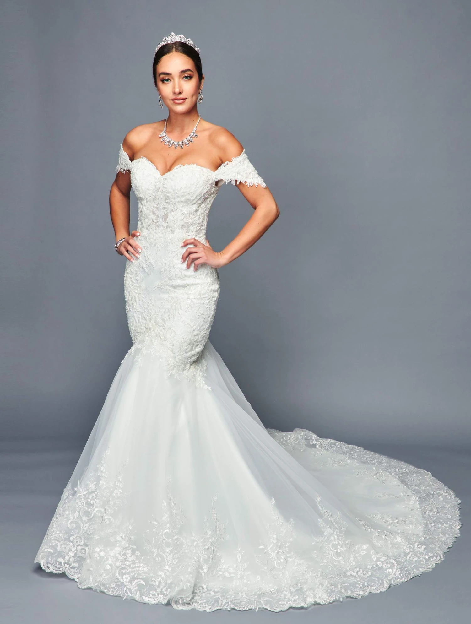 DeKlaire Bridal 465 Off-Shoulder Mermaid Style Wedding Gown(Deklaire Bridal 465 Off Shoulder Mermaid Style Wedding Gown) 1 DeKlaire Bridal 465 Off-Shoulder Mermaid Style Wedding Gown(Deklaire Bridal 465 Off Shoulder Mermaid Style Wedding Gown)
