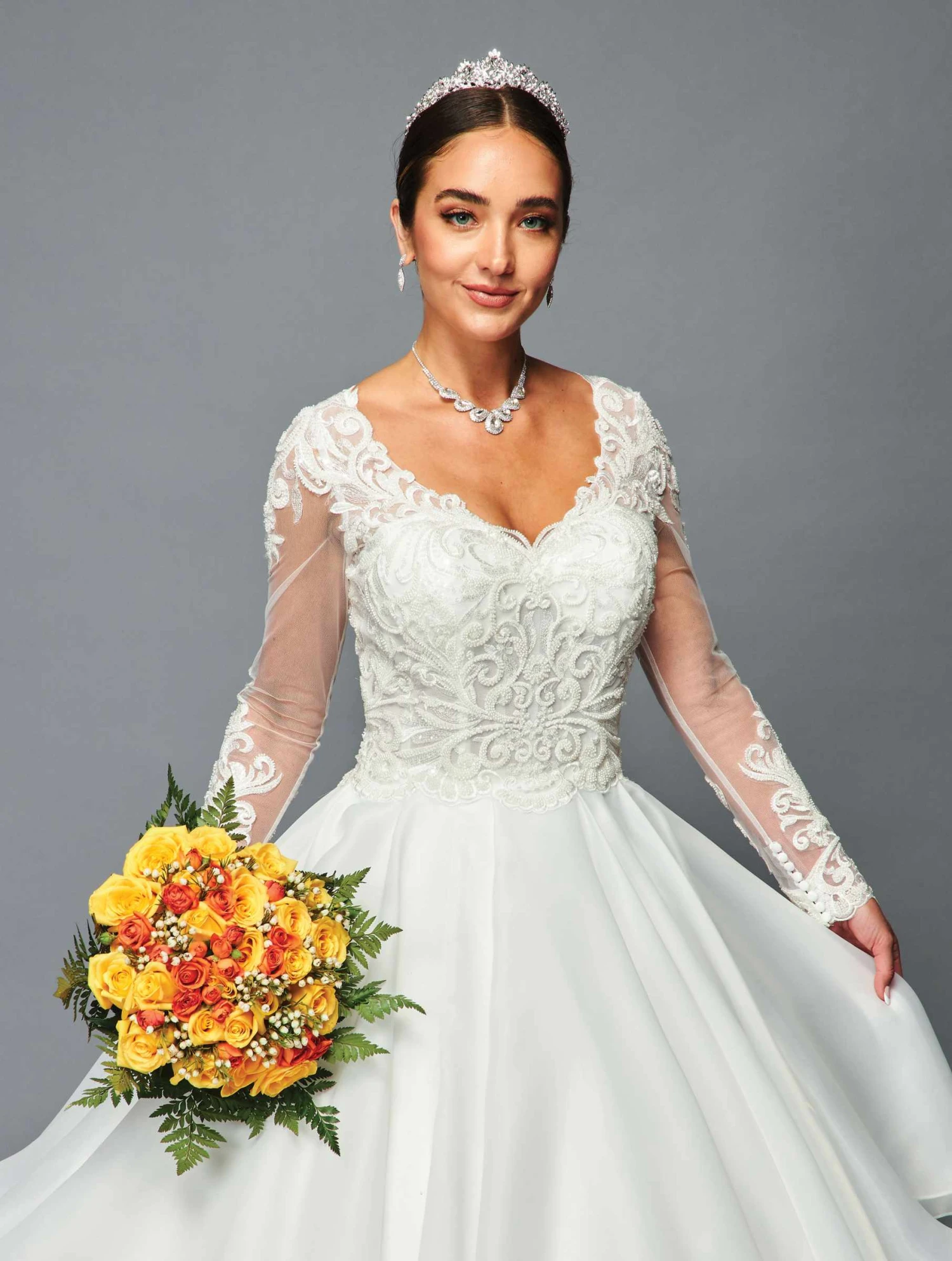 DeKlaire Bridal 466 Floor Length A-Line Ball Wedding Gown Chapel Train(Deklaire Bridal 466 Floor Length A Line Ball Wedding Gown Chapel Train) 3 DeKlaire Bridal 466 Floor Length A-Line Ball Wedding Gown Chapel Train(Deklaire Bridal 466 Floor Length A Line Ball Wedding Gown Chapel Train) - Image 3