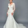 DeKlaire Bridal 470 Long Sleeve Mermaid Wedding Gown(Deklaire Bridal 470 Long Sleeve Mermaid Wedding Gown)