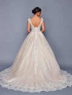 DeKlaire Bridal 479 Cap Sleeve Princess A-Line Wedding Ball Gown(Deklaire Bridal 479 Cap Sleeve Princess A Line Wedding Ball Gown) -Discount Dress Shops 479 2