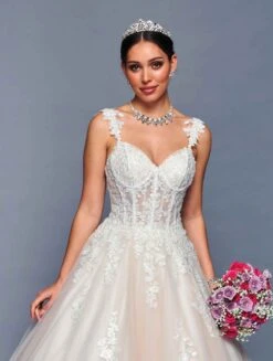 Deklaire Bridal 482 Floor Length A-Line Poofy Wedding Gown(Deklaire Bridal 482 Floor Length A Line Poofy Wedding Gown) -Discount Dress Shops 482 3