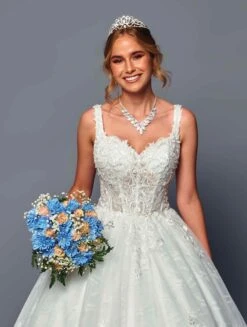 DeKlaire Bridal 489 Wedding Dress V-Neck A-Line Ball Gown(Deklaire Bridal 489 Wedding Dress V Neck A Line Ball Gown) -Discount Dress Shops 489 DEKLAIRE BRIDAL IVORY ZOOM