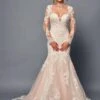 DeKlaire Bridal 491 Wedding Dress Trumpet Queen Anne Neckline(Deklaire Bridal 491 Wedding Dress Trumpet Queen Anne Neckline)