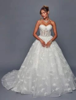 Deklaire Bridal 494 Strapless A-Line Ballgown Wedding Gown(Deklaire Bridal 494 Strapless A Line Ballgown Wedding Gown)