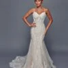 Deklaire Bridal 499 Fitted Trumpet Skirt Wedding Gown Court Train(Deklaire Bridal 499 Fitted Trumpet Skirt Wedding Gown Court Train)