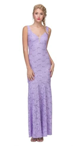 Eureka 5010 Lace Mermaid Gown V-Neck With Mesh Panel(Lace Mermaid Evening Gown V Neck With Mesh Panel Royal Blue) -Discount Dress Shops 5010 eureka fashion lilac b76f8315 85ea 4ac3 b7b2 fbc78483c5fd