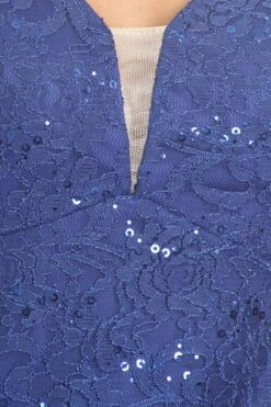 Eureka 5010 Lace Mermaid Gown V-Neck With Mesh Panel(Lace Mermaid Evening Gown V Neck With Mesh Panel Royal Blue) -Discount Dress Shops 5010 eureka royal blue zoom