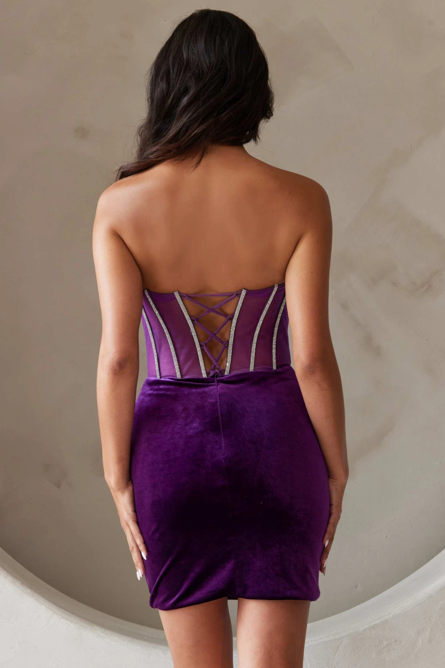 Amelia Couture 5056s Short Corset Cocktail Dress Velvet Fitted Sweetheart(Amelia Couture 5056s Short Corset Cocktail Dress Velvet Fitted Sweetheart) 4 Amelia Couture 5056s Short Corset Cocktail Dress Velvet Fitted Sweetheart(Amelia Couture 5056s Short Corset Cocktail Dress Velvet Fitted Sweetheart) - Image 4