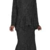Hosanna 5084 Plus Size 3 Piece Set Tea Length Dress(Hosanna 5084 Plus Size 3 Piece Set Black Tea Length Dress)