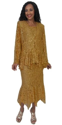 Hosanna 5084 Plus Size 3 Piece Set Tea Length Dress(Hosanna 5084 Plus Size 3 Piece Set Black Tea Length Dress) -Discount Dress Shops 5084 hosanna gold a19915f7 cc99 45f6 8ecb 52eb4a113314