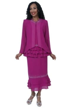 Hosanna 5553 Modest 3-Piece Set Ankle Length Dress(Hosanna 5553 Modest 3 Piece Set Ankle Length Dress) -Discount Dress Shops 5553 hosanna