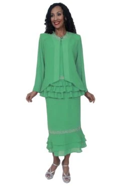 Hosanna 5553 Modest 3-Piece Set Ankle Length Dress(Hosanna 5553 Modest 3 Piece Set Ankle Length Dress)