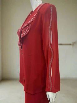 Hosanna 5560 Modest 3-Piece Outfit Set Ankle Length(Hosanna 5560 Modest 3 Piece Outfit Set Ankle Length 1) -Discount Dress Shops 5560 hosanna red side