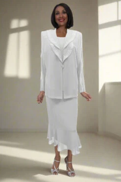 Hosanna 5560 Modest 3-Piece Outfit Set Ankle Length(Hosanna 5560 Modest 3 Piece Outfit Set Ankle Length 1) -Discount Dress Shops 5560 white