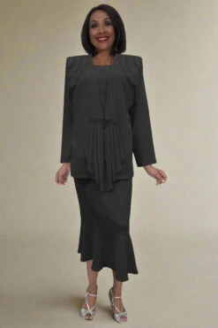 Hosanna 5563 Modest 3-Piece Outfit Set Ankle Length(Hosanna 5563 Modest 3 Piece Outfit Set Ankle Length) -Discount Dress Shops 5563 hosannna black