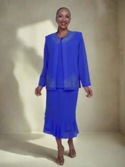 Hosanna 5564 Modest 3-Piece Set Ankle Length Dress(Hosanna 5564 Modest 3 Piece Set Ankle Length Dress) -Discount Dress Shops 5564 hosanna royal