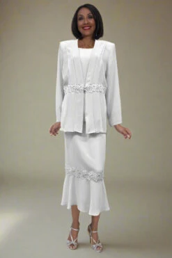 Hosanna 5578 Modest 3-Piece Outfit Set Ankle Length(Hosanna 5578 Modest 3 Piece Outfit Set Ankle Length) -Discount Dress Shops 5578 hosanna white