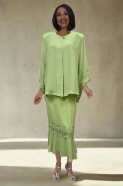 Hosanna 5582 Modest 3-Piece Outfit Set Ankle Length(Hosanna 5582 Modest 3 Piece Outfit Set Ankle Length) -Discount Dress Shops 5582 hosanna split pea