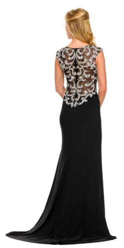 Juliet 597 Floor Length Formal Gown ITY Cap Sleeve Rhinestones(Floor Length Formal Gown Gold Ity Cap Sleeve Rhinestones) -Discount Dress Shops 597ju black bk 9759e68c 0b02 4c8c 94f4 6bf42fd5d44f