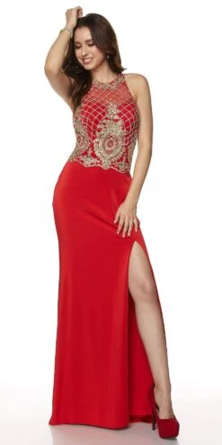 Juliet 614 Sexy Floor Length Formal Gown Cut Out Back Slit(Juliet 614 Sexy Floor Length Formal Gown Black Cut Out Back Slit) -Discount Dress Shops 614 juliet dress red