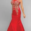 Juliet 623 Trumpet Style Gown With Applique Beading(Juliet 623 Red Trumpet Style Prom Gown With Applique Beading)