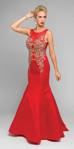 Juliet 623 Trumpet Style Gown With Applique Beading(Juliet 623 Red Trumpet Style Prom Gown With Applique Beading)