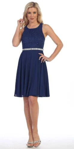 Celavie 6253 Scoop Neck Lace Top Knee-Length Cocktail Dress(Celavie 6253 Scoop Neck Lace Top Knee Length Cocktail Dress Royal Blue) -Discount Dress Shops 6253 celavie dress navy blue be15b77d cec5 4a5a ac59 d009902e9fcc