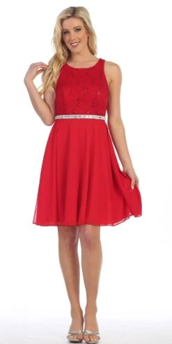 Celavie 6253 Scoop Neck Lace Top Knee-Length Cocktail Dress(Celavie 6253 Scoop Neck Lace Top Knee Length Cocktail Dress Royal Blue) -Discount Dress Shops 6253 celavie dress red 86a43be0 0315 46c9 993d 27758189b8dd