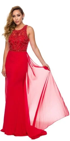 Juliet 628 Embellished Bodice Fit And Flare Prom Gown With Train(Juliet 628 Embellished Bodice Fit And Flare Prom Gown With Train Red) -Discount Dress Shops 628 juliet dress red aeb814ee d5f9 4d37 aade d335bbc4f069
