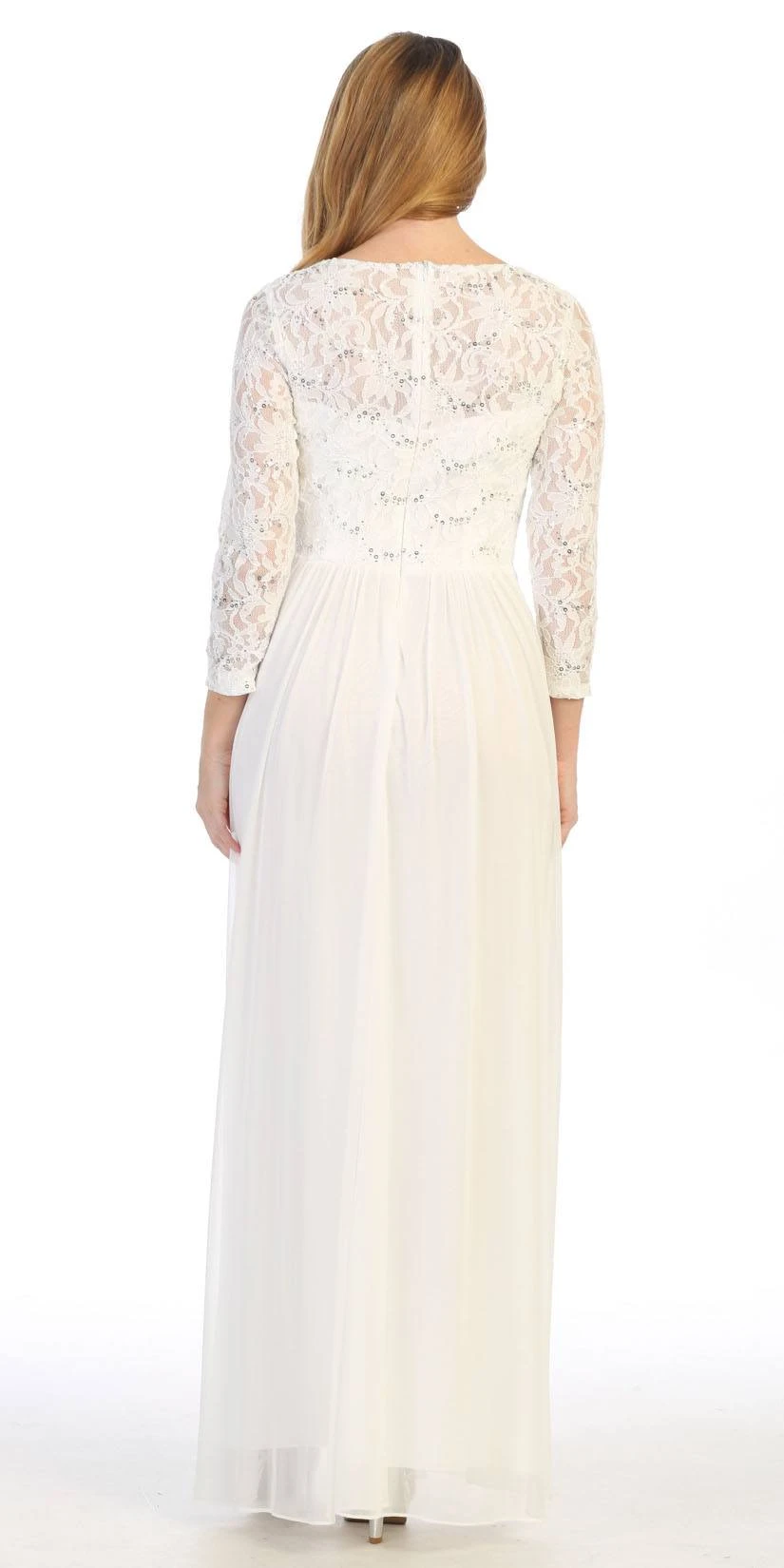 CLEARANCE - Celavie 6305L Three-Quarter Length Lace Sleeve Dress A-line (Size M)(Clearance Celavie 6305l Three Quarter Length Lace Sleeve Dress A Line Size M) 10 CLEARANCE - Celavie 6305L Three-Quarter Length Lace Sleeve Dress A-line (Size M)(Clearance Celavie 6305l Three Quarter Length Lace Sleeve Dress A Line Size M) - Image 10