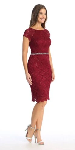 Celavie 6372S Beaded Waist Short Cocktail Dress(Beaded Waist Short Wedding Guest Dress Black) 37 Celavie 6372S Beaded Waist Short Cocktail Dress(Beaded Waist Short Wedding Guest Dress Black) -Discount Dress Shops 6372 SBurgR