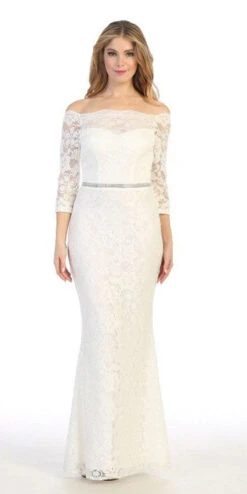 Celavie 6390L Off-Shoulder Long Formal Dress Beaded Waist(Off Shoulder Long Formal Dress Beaded Waist Mauve) 13 Celavie 6390L Off-Shoulder Long Formal Dress Beaded Waist(Off Shoulder Long Formal Dress Beaded Waist Mauve) -Discount Dress Shops 6390L off white