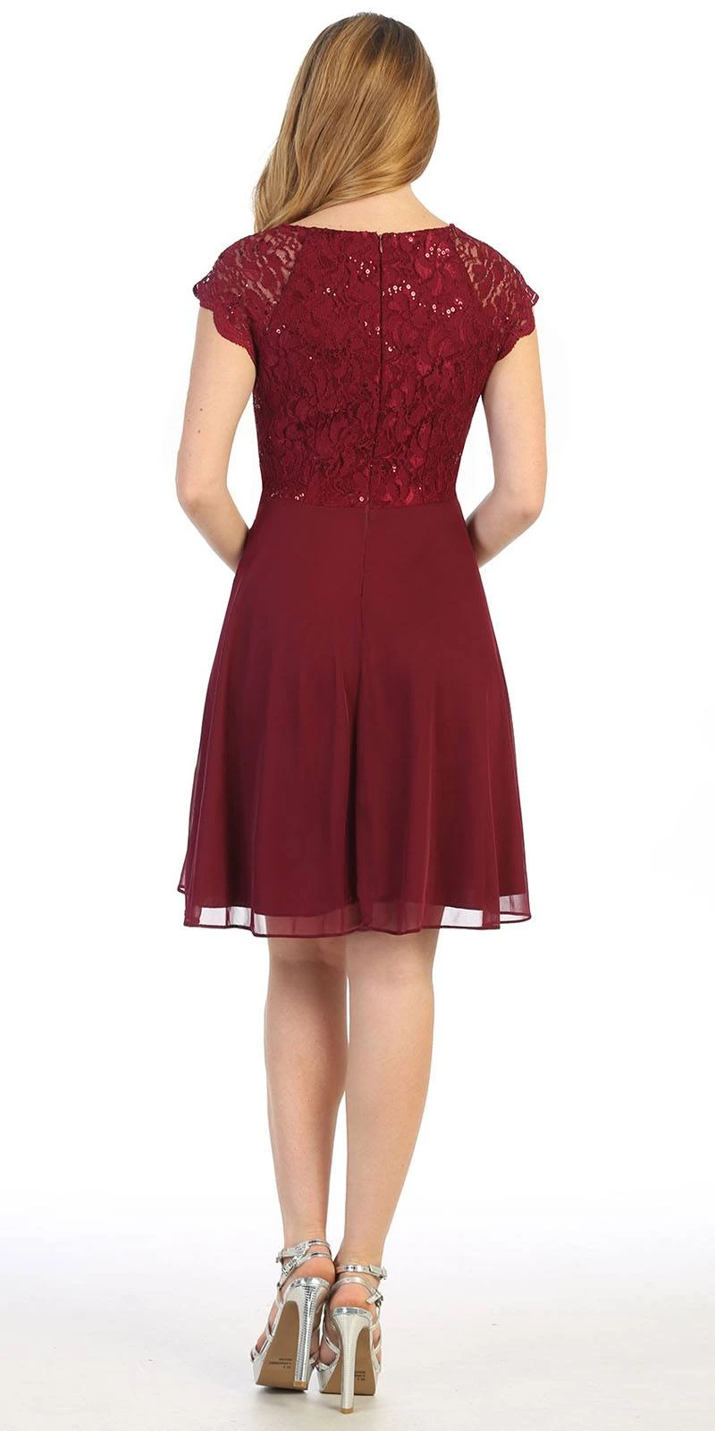 CLEARANCE - Celavie 6394-S Embellished Waist Short Sleeve Dress (Size 2XL)(Clearance Celavie 6394 S Embellished Waist Short Sleeve Dress Size 2xl) 2 CLEARANCE - Celavie 6394-S Embellished Waist Short Sleeve Dress (Size 2XL)(Clearance Celavie 6394 S Embellished Waist Short Sleeve Dress Size 2xl) - Image 2