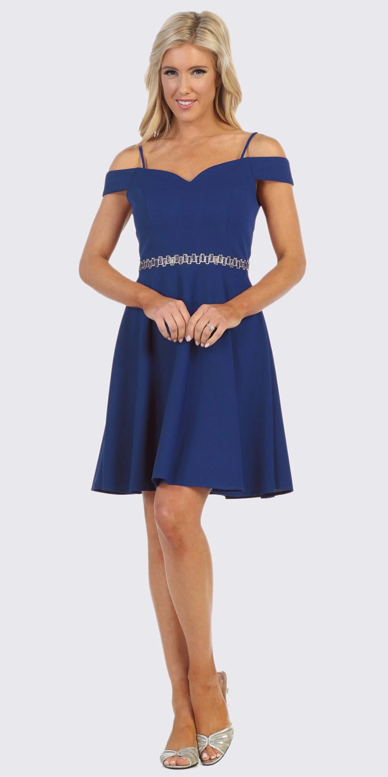 Celavie 6395-S Knee Length Cold Shoulder A-Line Cocktail Dress(Knee Length Cold Shoulder Burgundy A Line Dress) 10 Celavie 6395-S Knee Length Cold Shoulder A-Line Cocktail Dress(Knee Length Cold Shoulder Burgundy A Line Dress) - Image 10