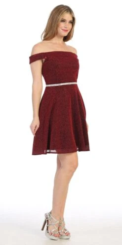 Celavie 6402S Off-Shoulder Knee Length Short Cocktail Dress A-Line(Mauve Off Shoulder Homecoming Short Dress) -Discount Dress Shops 6402s celavie burgundy left side e45ab250 319c 44b1 aa4c b7cbd865a2de