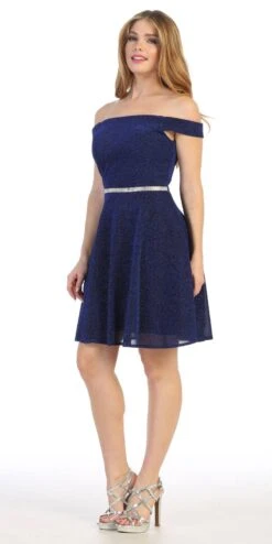 Celavie 6402S Off-Shoulder Knee Length Short Cocktail Dress A-Line(Mauve Off Shoulder Homecoming Short Dress) -Discount Dress Shops 6402s celavie royal blue right side e497e738 ea73 499d b1f8 e0e44f7f8921