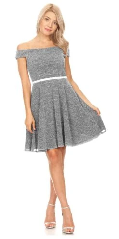 Celavie 6402S Off-Shoulder Knee Length Short Cocktail Dress A-Line(Mauve Off Shoulder Homecoming Short Dress) -Discount Dress Shops 6402s celavie silver 975b3015 a600 496b af97 a7b059d3cca6