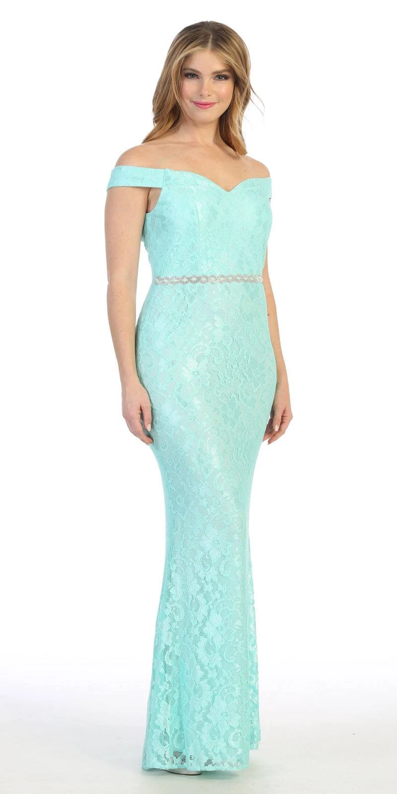 Celavie 6409 Off-Shoulder Lace Mermaid Long Dress(Burgundy Off Shoulder Mermaid Long Formal Dress) 15 Celavie 6409 Off-Shoulder Lace Mermaid Long Dress(Burgundy Off Shoulder Mermaid Long Formal Dress) - Image 15